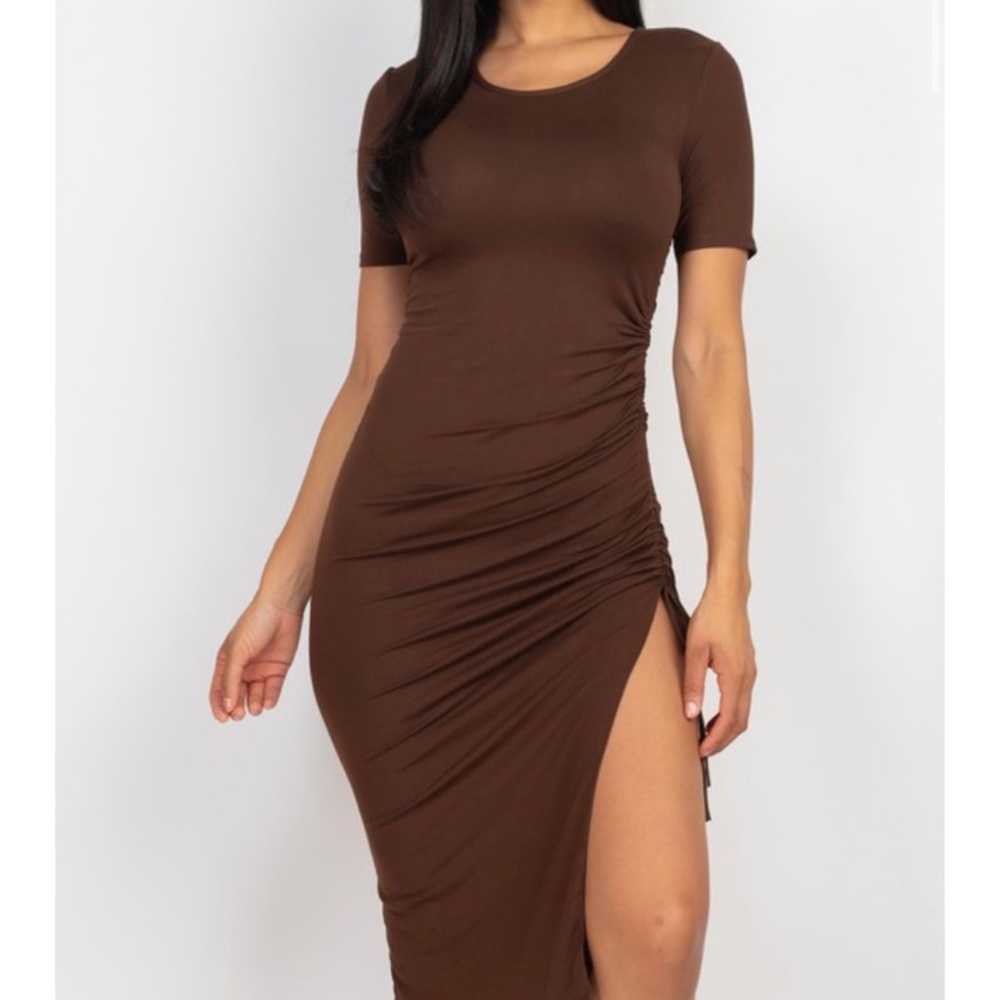 Split Decision Midi Dress